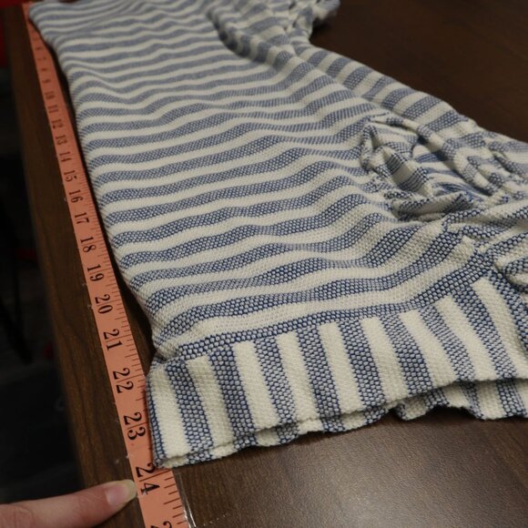 Sunday In Brooklyn Stripe Tee Womens M Blue White Fishermancore Nautical Coastal - Picture 11 of 14